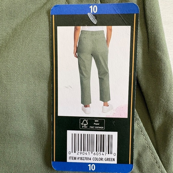G.H. Bass & Co. Ladies' Chino Ankle Pants, Green, Size 10, NWT - Picture 5 of 16